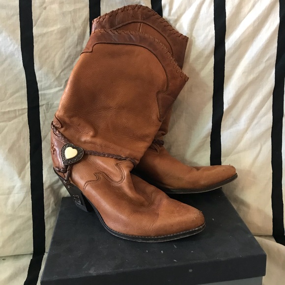 Zodiac 614071 Heart Cowboy Boots anklet size 8 - Picture 2 of 4